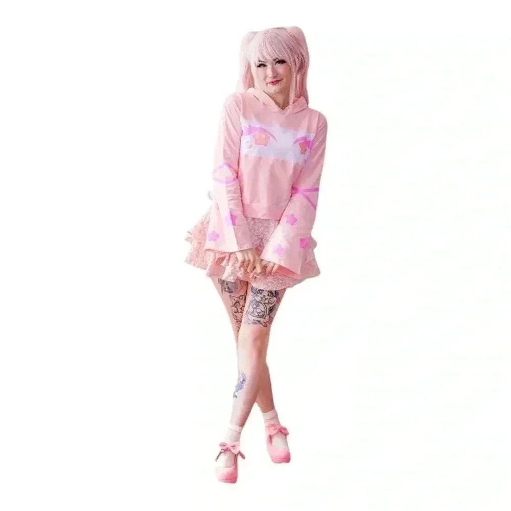 Mori Galaxy STARRY EYES HOODED CROP